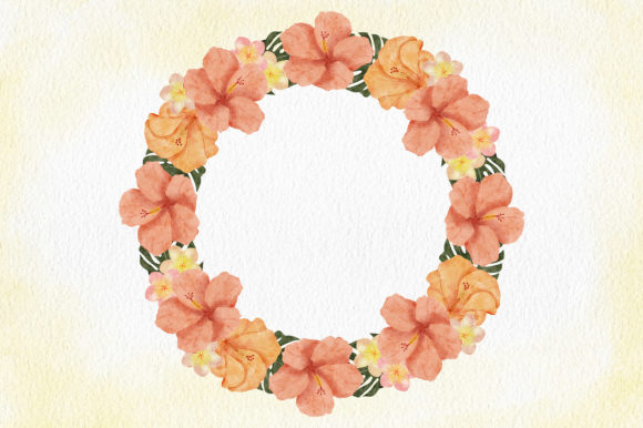Deciding on a Watercolor Summer Hibiscus Flower Wreath for Your Creative Projects