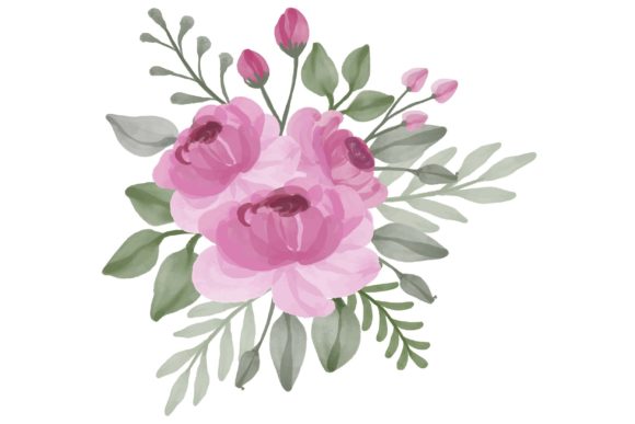 Discover the Versatility of a Set of Pink and Blue Roses Watercolor