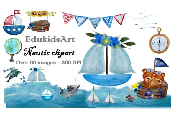 Discover the Versatility of Nautic Clipart with Animals and Flowers