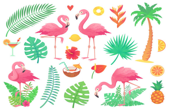 Embrace the Charm of Pink Flamingo and Tropical Plants for a Vibrant Home