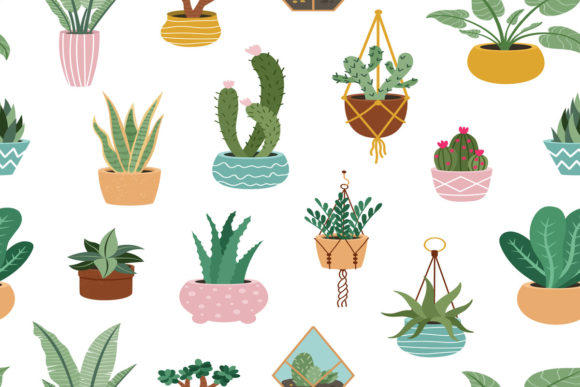 Enhance Your Media Projects with Home Plants Pattern