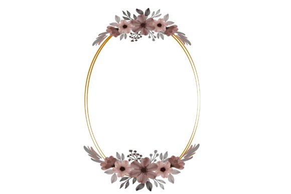 Geometric Frame with Brown Flower: A Versatile and Elegant Design Choice