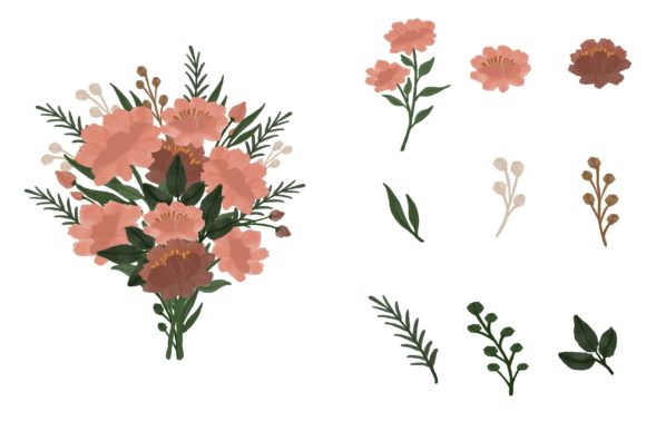 Orange Flower Bouquet: A Versatile Illustration