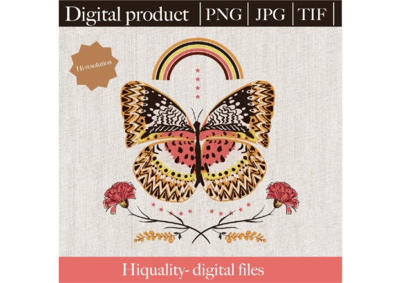 The Beauty of Butterfly and Garden Flower PNG Digital Files