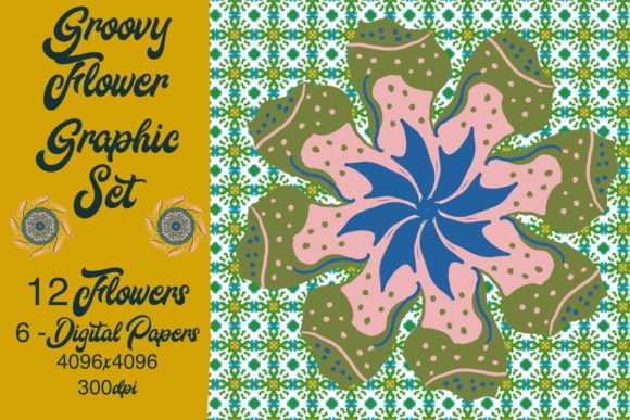 The Groovy Flowers Graphic Set: Your Versatile Toolkit for Design