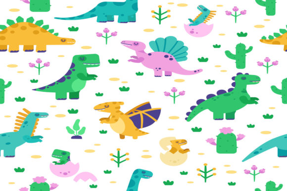 Unleashing Creativity with the Dinosaur Pattern: A Blend of Prehistoric Fun and Floral Elegance