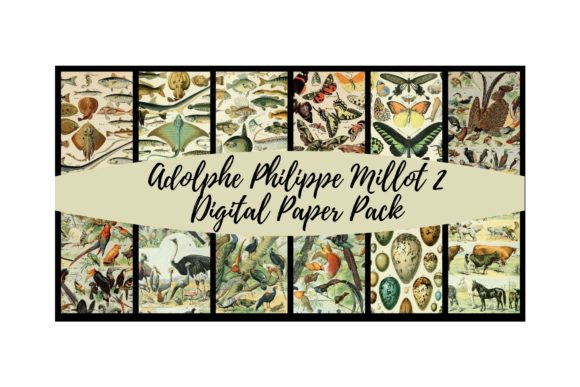 Unlock Creativity with the Adolphe Millot 2 Digital Paper Pack