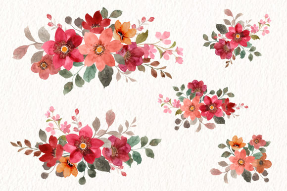 Watercolor Flower Clipart for Creative Projects