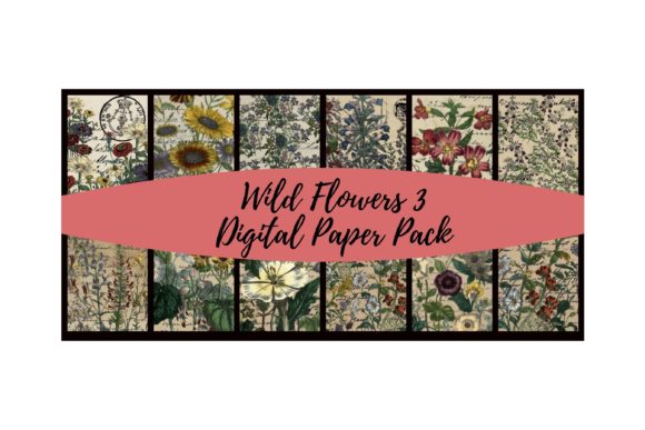 Wild Flowers 3 Digital Paper Pack: A Practical Resource for Digital Art and Crafting
